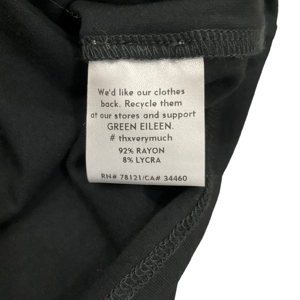 Eileen Fisher Shift Dress Black Ballet Neck Cut-Out Back Classic LBD  Si… - Picture 12 of 16